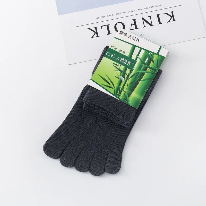 Men's Five Finger Toe Socks – Breathable Cotton Running Socks