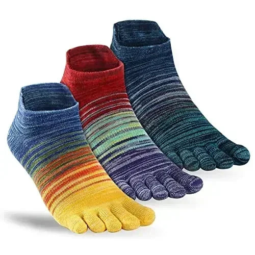 Toe Socks for Women/Men – Five Finger Running Socks (3 Pairs)