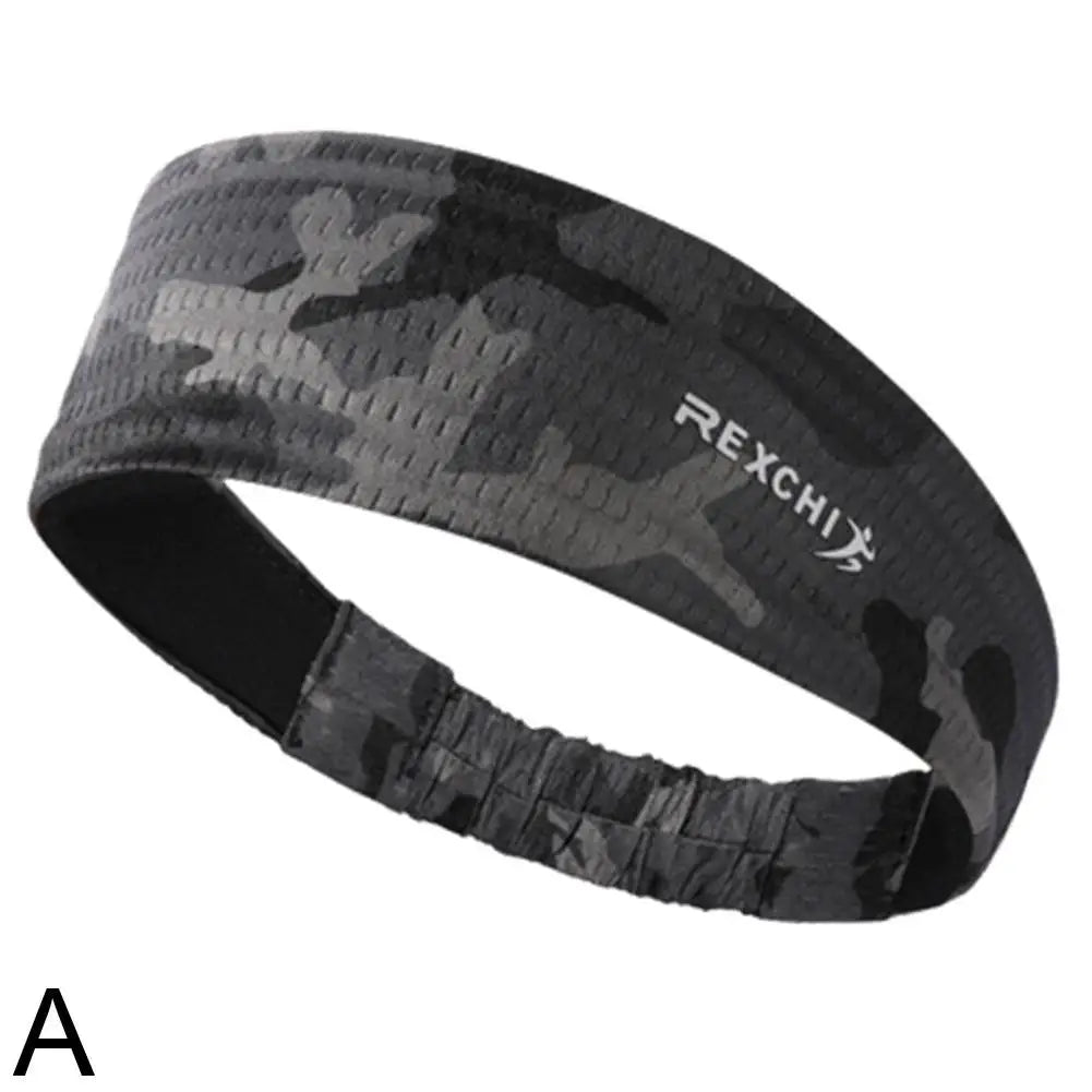 Moisture-Wicking Running Headband - Non-Slip Elastic Sweatband