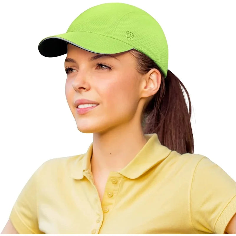 Women's Lightweight Running Hat - Breathable Mesh Cap with Reflective Trim