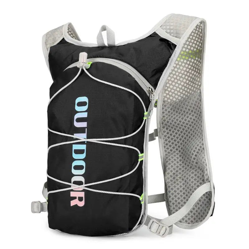 Ultralight trail running hydration vest with multiple storage pockets"