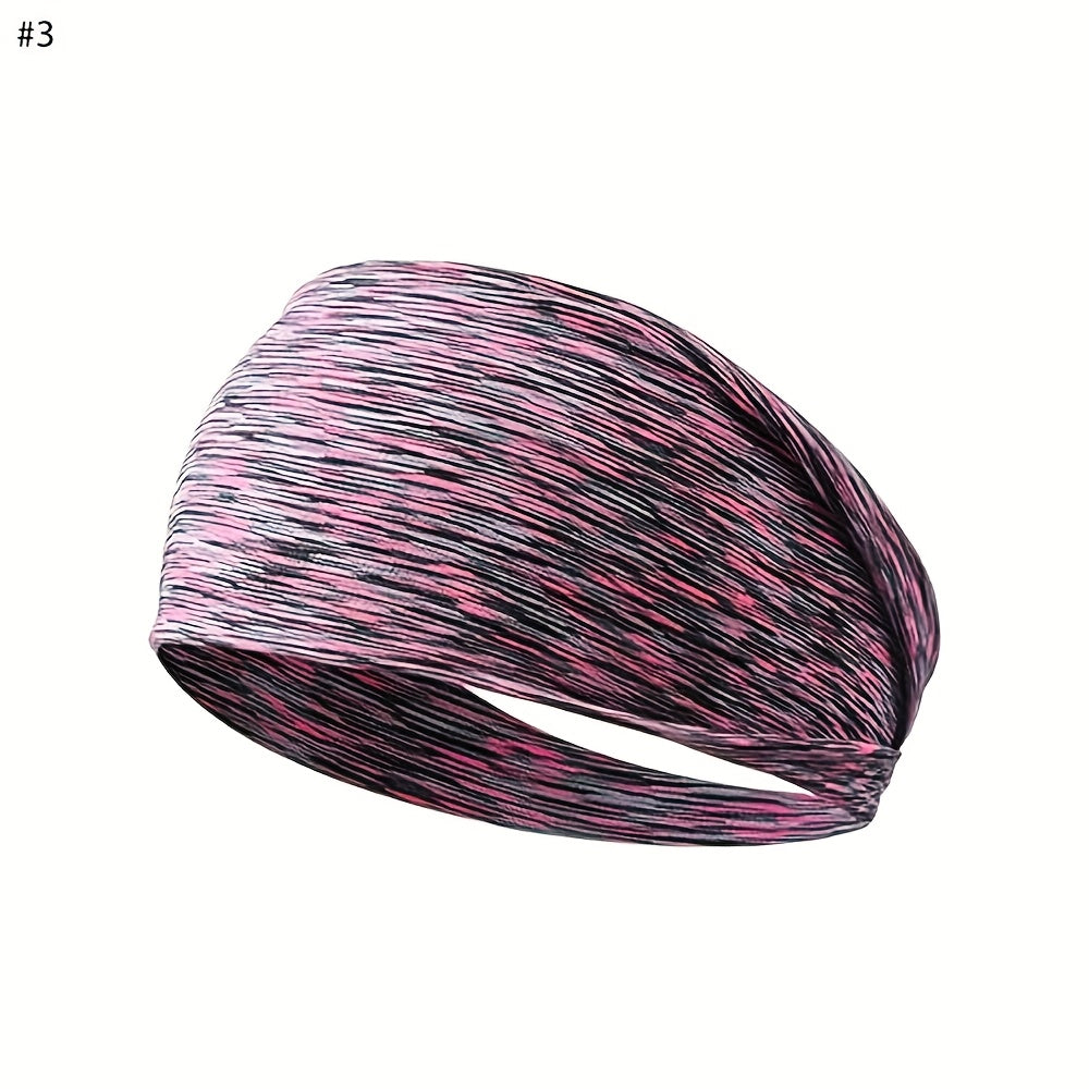 Moisture-Wicking Running Headbands - Non-Slip Elastic Workout Sweatbands