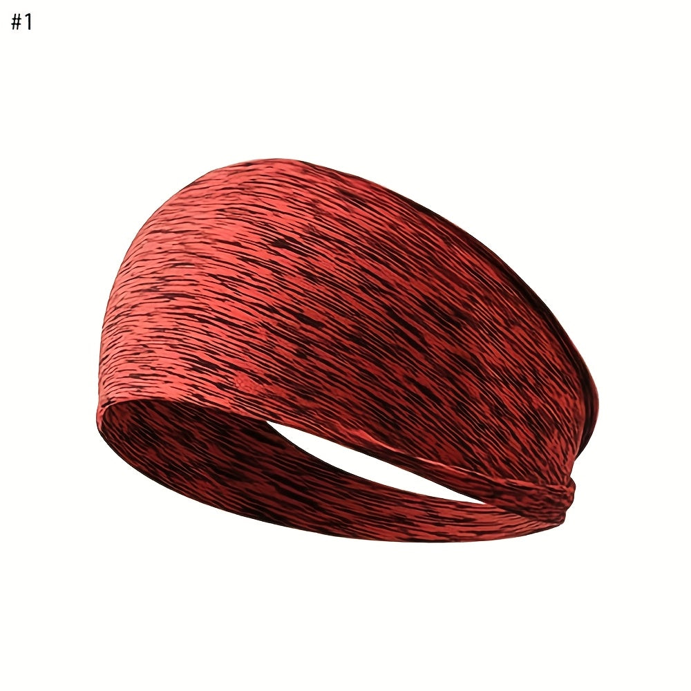 Moisture-Wicking Running Headbands - Non-Slip Elastic Workout Sweatbands