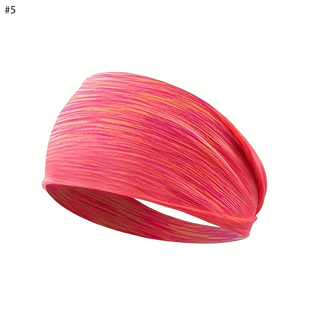 Moisture-Wicking Running Headbands - Non-Slip Elastic Workout Sweatbands