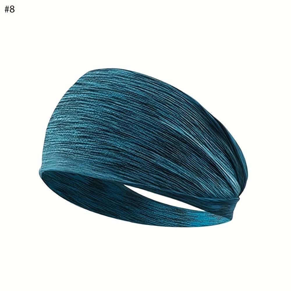 Moisture-Wicking Running Headbands - Non-Slip Elastic Workout Sweatbands