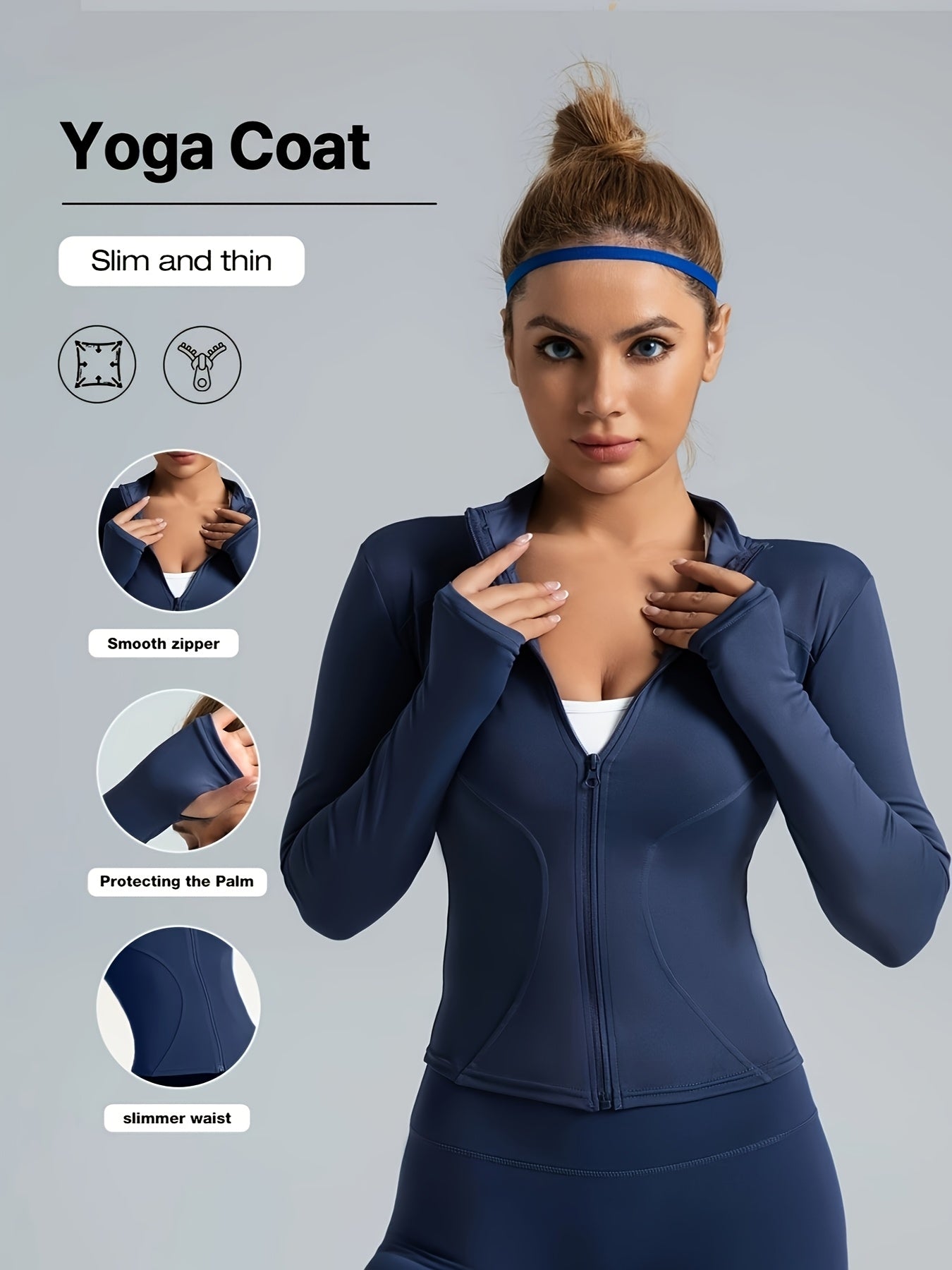 Women's Quick-Dry Running Jacket - Breathable Zip-Up Sports Top with Pockets