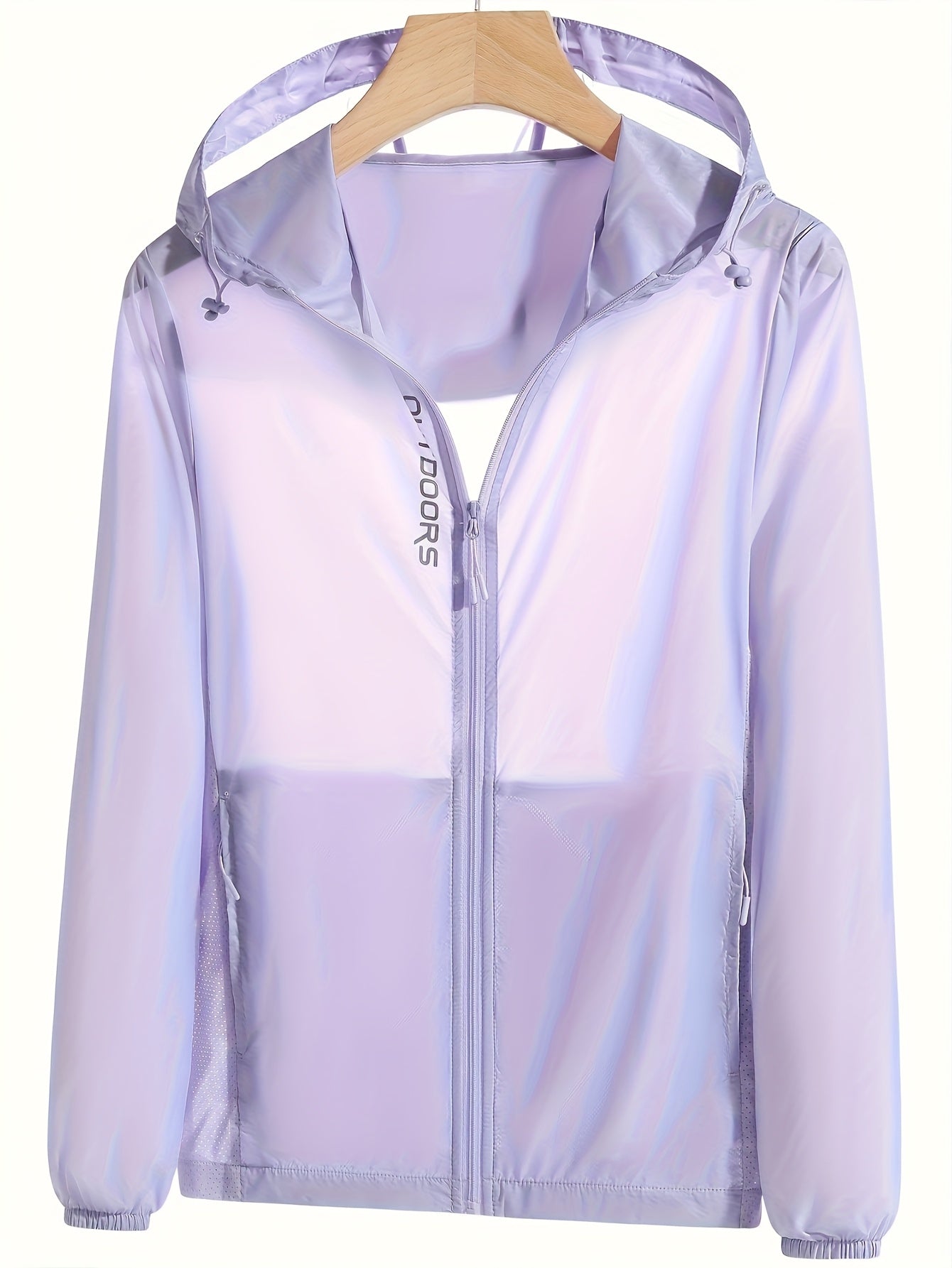 Women's Breathable Running Hoodie - Outdoor Sports Jacket with Drawstring