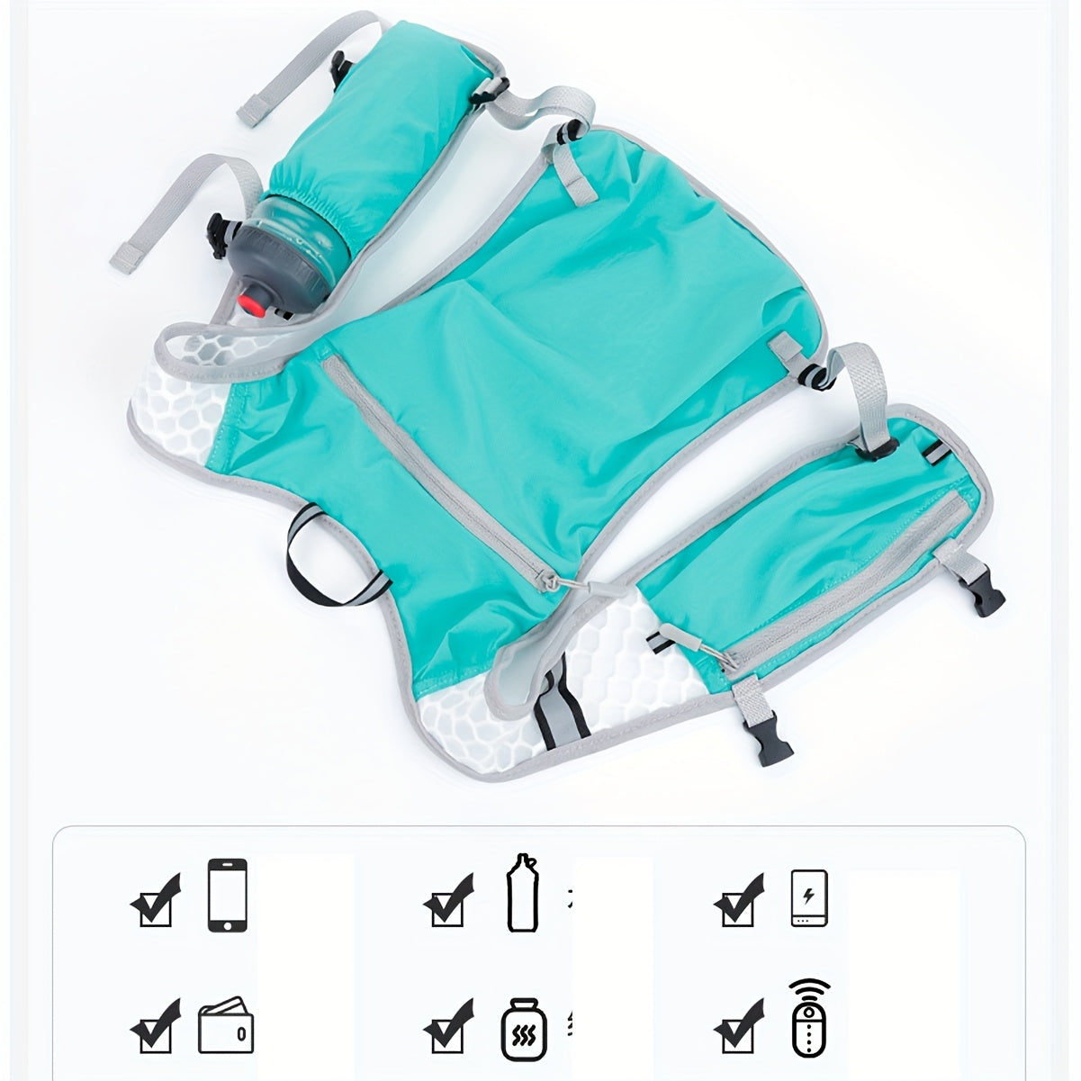 Women's Lightweight Running Vest Backpack - Multi-Pocket Hydration Pack