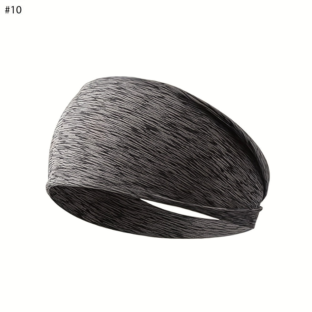 Moisture-Wicking Running Headbands - Non-Slip Elastic Workout Sweatbands