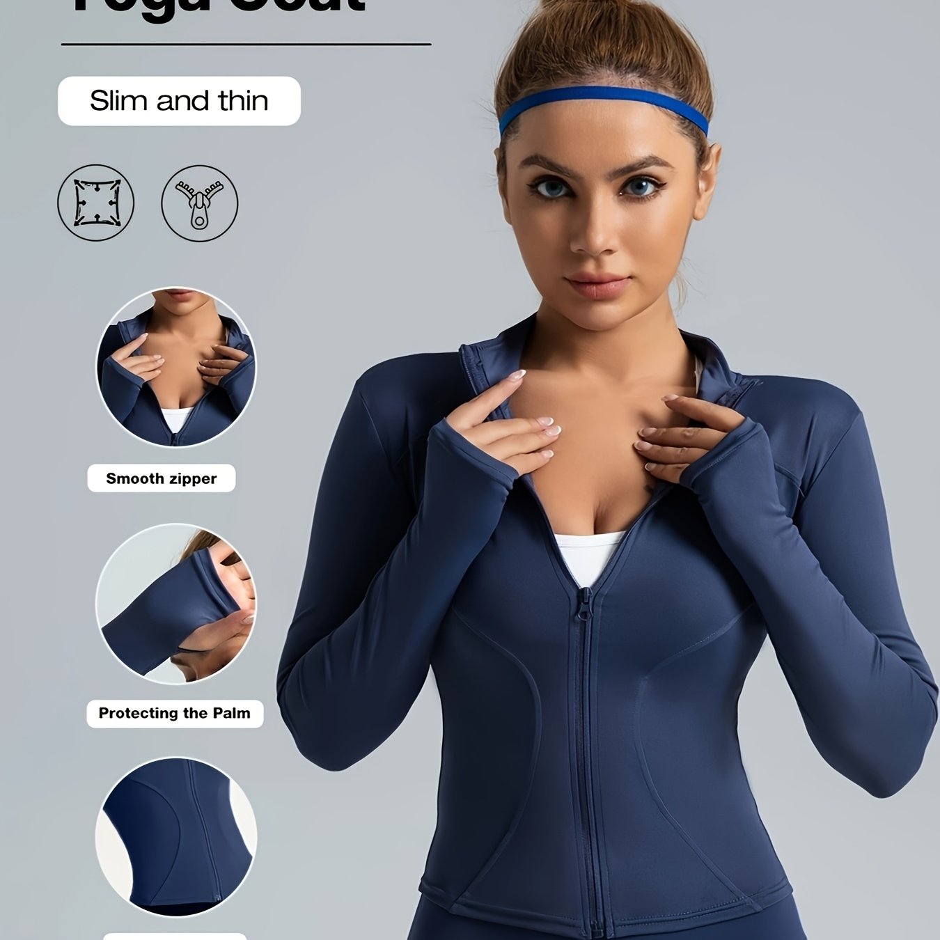 Women's Quick-Dry Running Jacket - Breathable Zip-Up Sports Top with Pockets