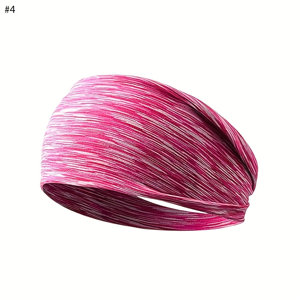 Moisture-Wicking Running Headbands - Non-Slip Elastic Workout Sweatbands