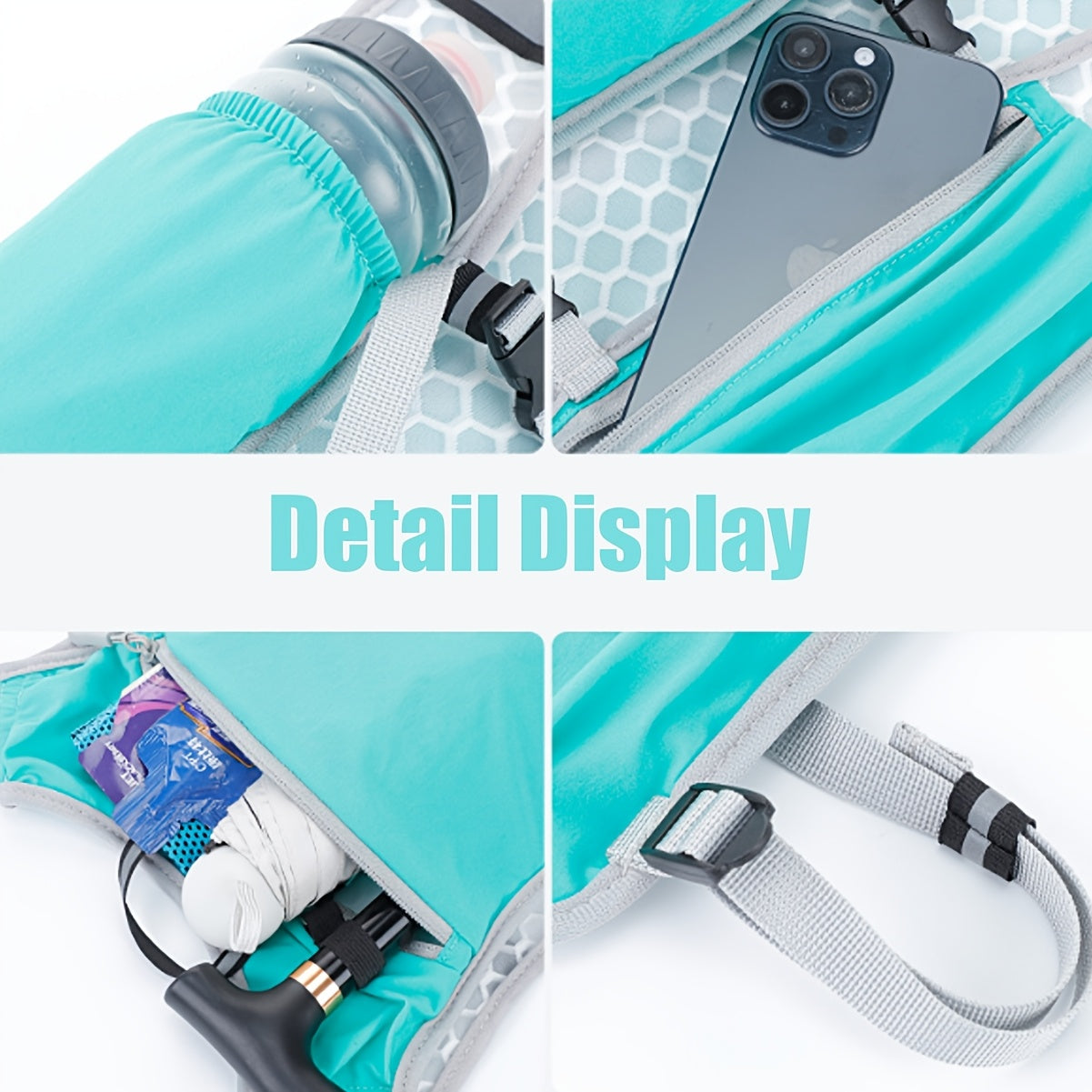 Women's Lightweight Running Vest Backpack - Multi-Pocket Hydration Pack