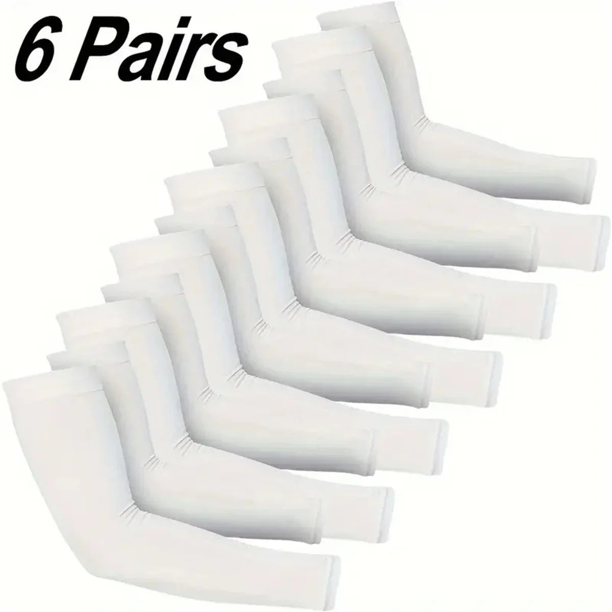 Cooling Arm Sleeves - UV Protection Compression Sleeves for Sports (6 Pairs)