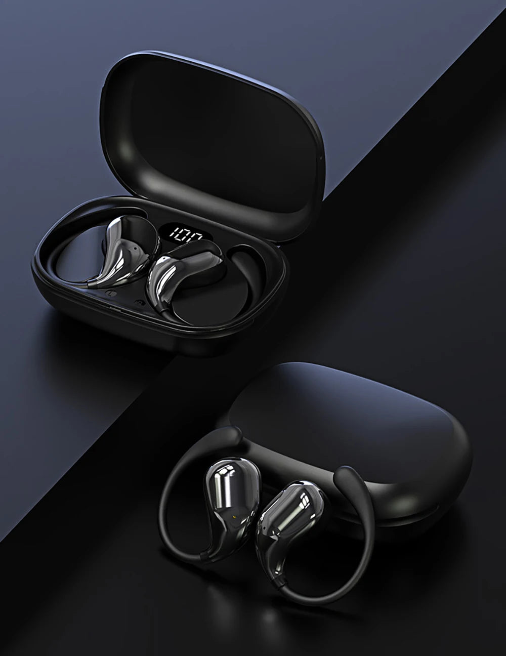 Bluetooth 5.4 Ear Hook Earbuds – Waterproof, HiFi & Touch Control