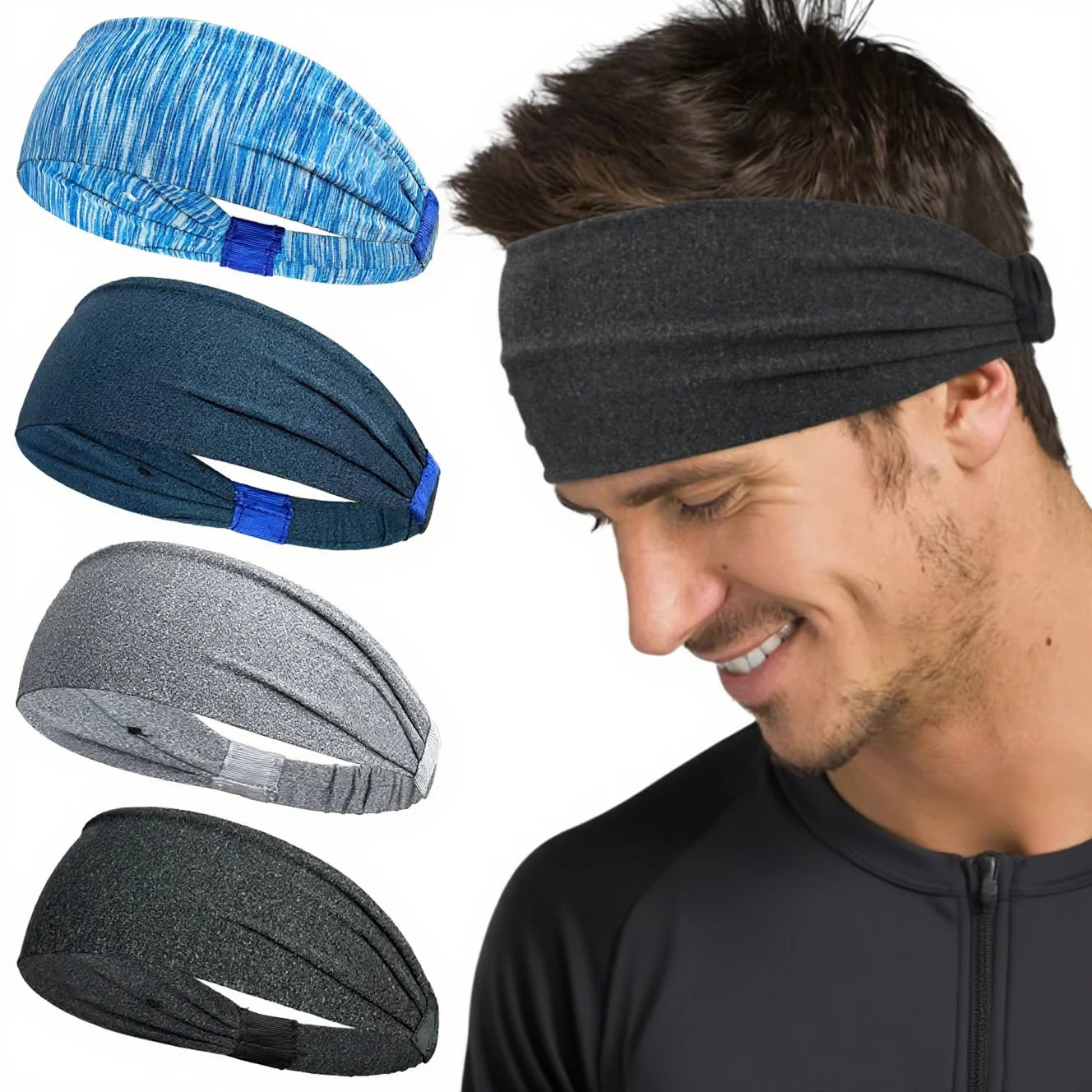 Elastic Running Headband - Soft Sweatband for Gym & Fitness