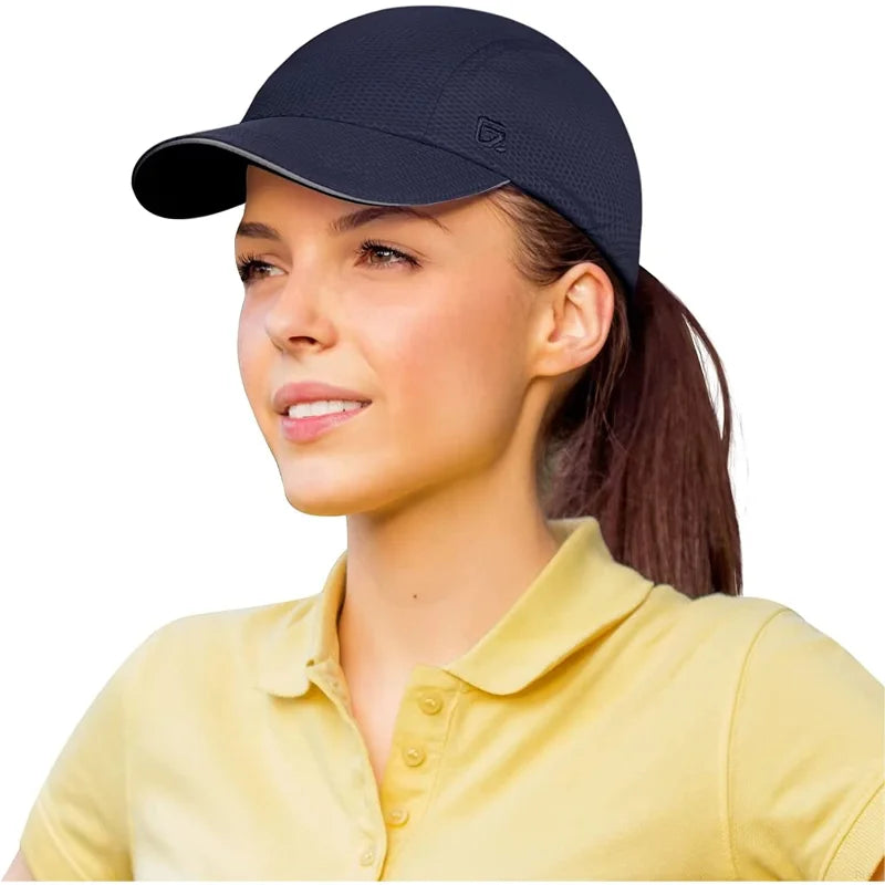 Women's Lightweight Running Hat - Breathable Mesh Cap with Reflective Trim