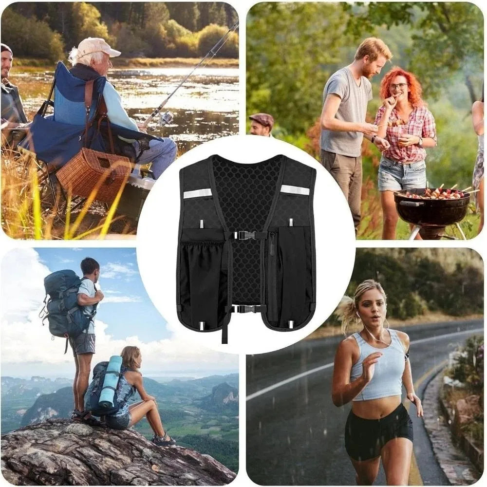 Outdoor Running Vest - Breathable Waterproof Reflective Pack for Trail Running