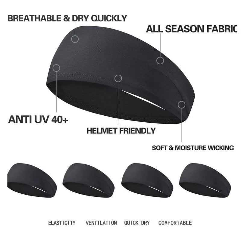 Quick-Dry Running Headband - Breathable Absorbent Sweatband