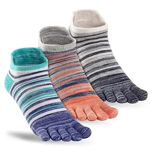Toe Socks for Women/Men  – Five Finger Running Socks (3 Pairs)