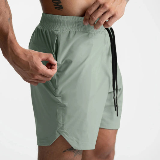 Men's lightweight woven running shorts with quick-dry fabric" 
