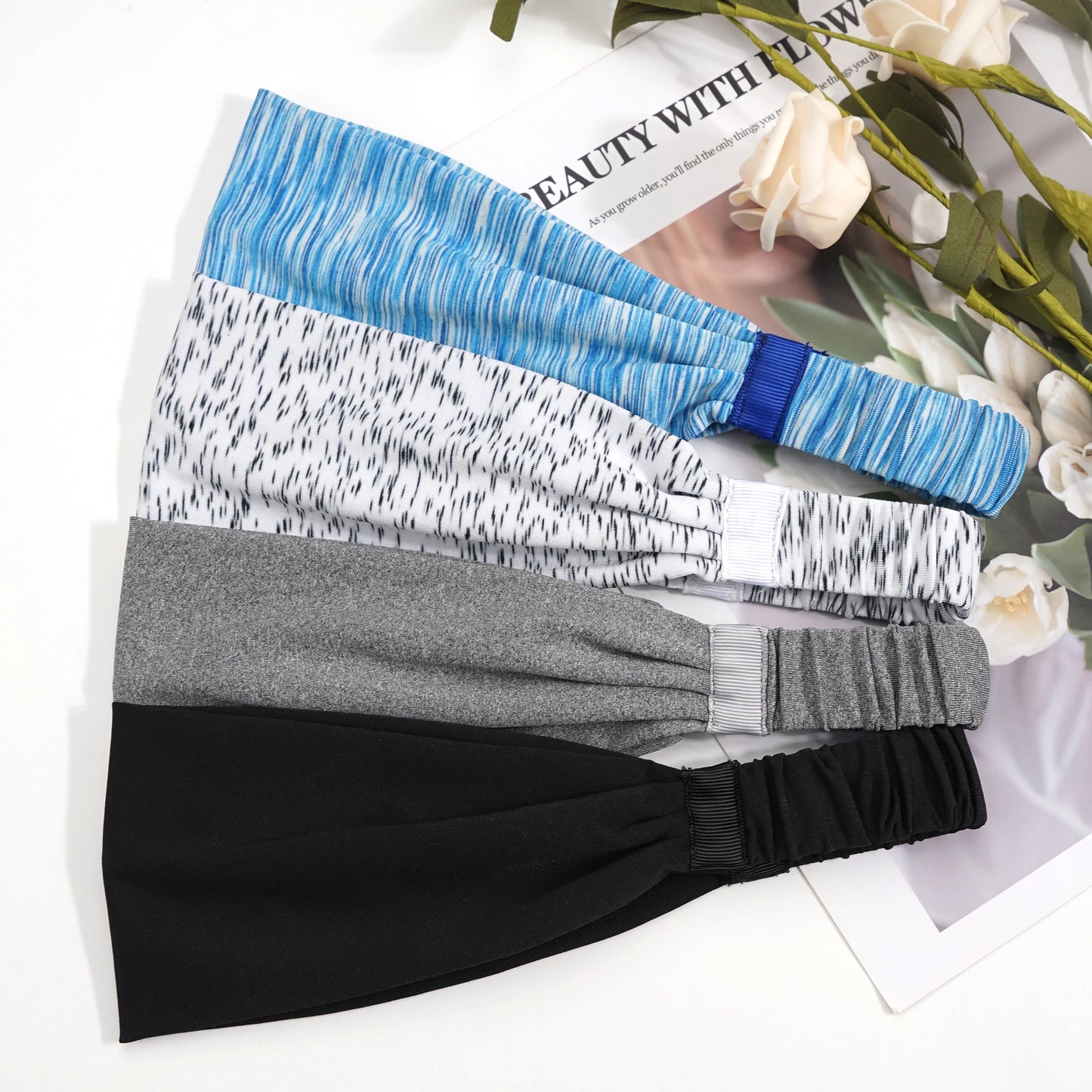 Elastic Running Headband - Soft Sweatband for Gym & Fitness