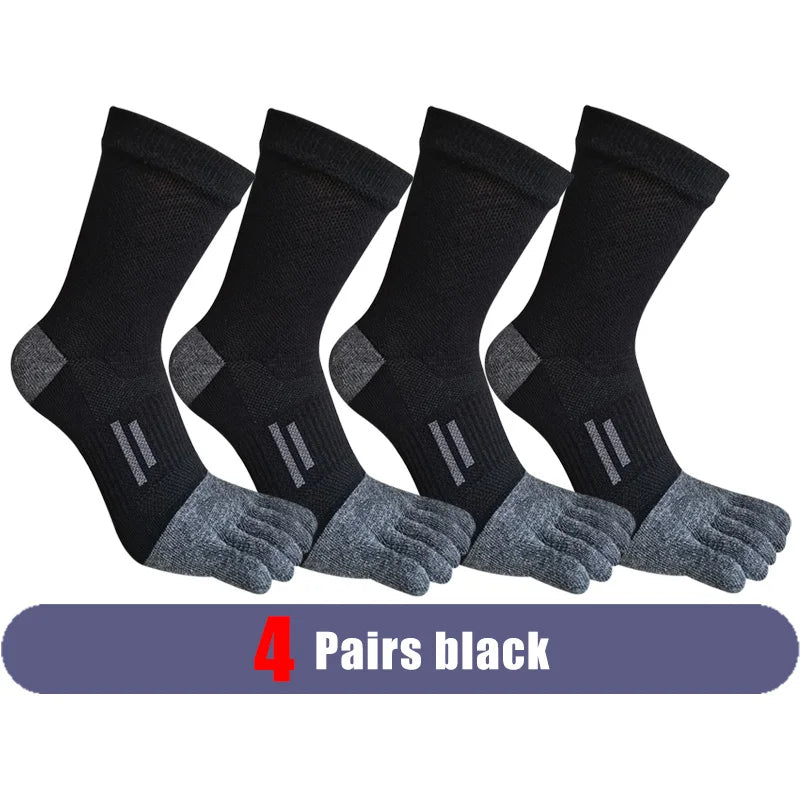 Men's Compression Five Finger Toe Socks – Cotton Running Socks