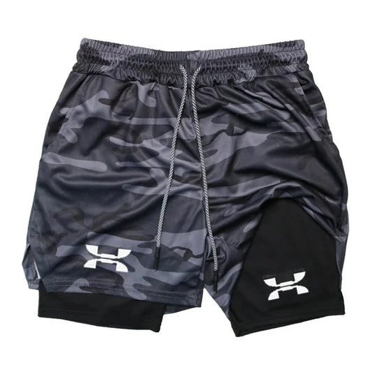 Men's 2-in-1 Gym Sports Shorts