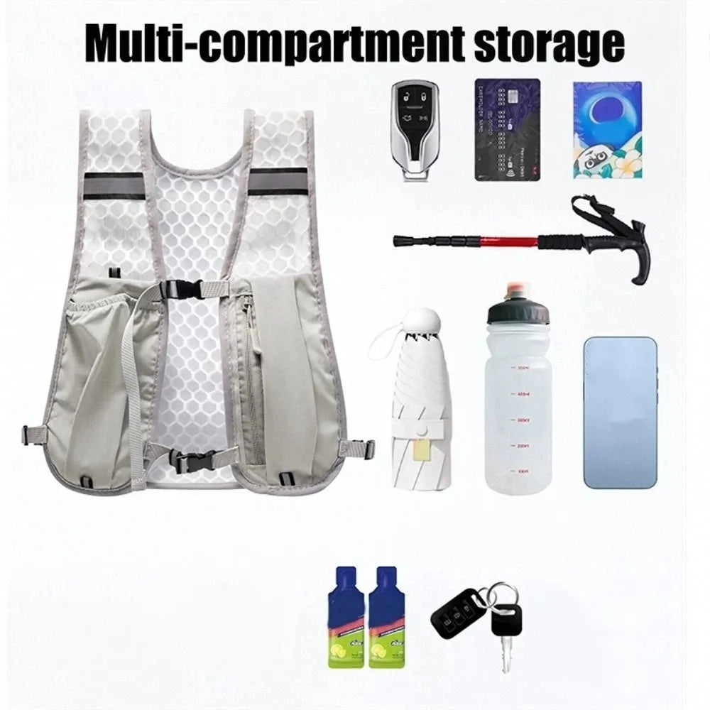 Outdoor Running Vest - Breathable Waterproof Reflective Pack for Trail Running