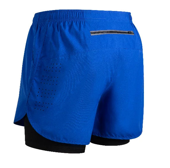 Men's 2-in-1 Running Shorts - Quick Dry Double Layer Bodybuilding Shorts