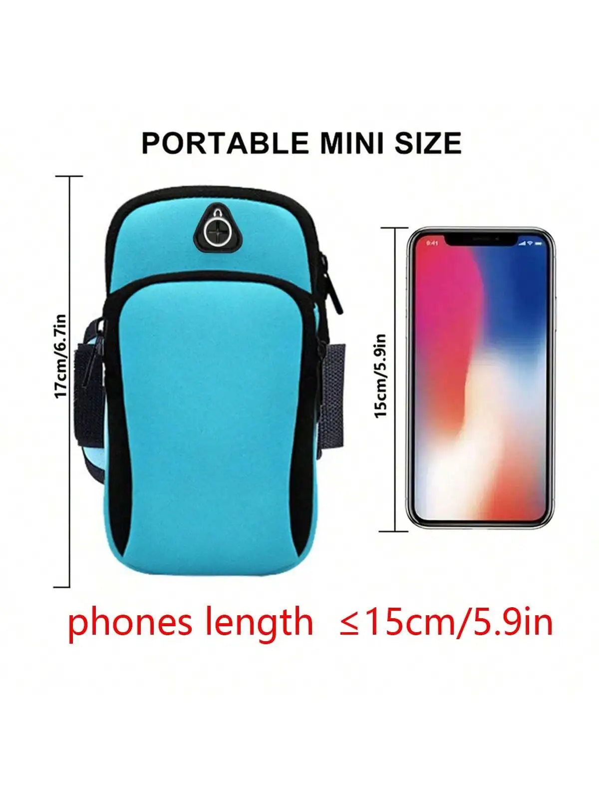 Sport Armband for Running & Gym - Fits Phones up to 6 Inches