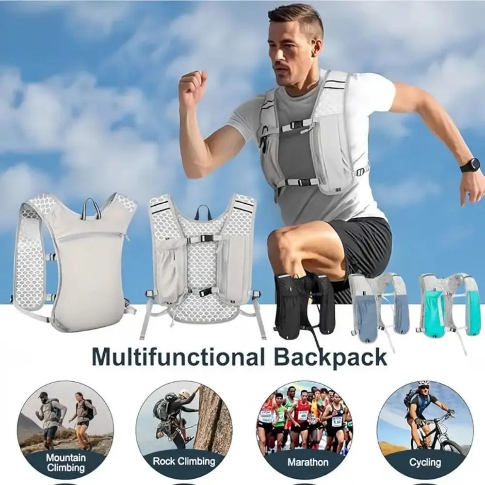 Outdoor Running Vest - Breathable Waterproof Reflective Pack for Trail Running