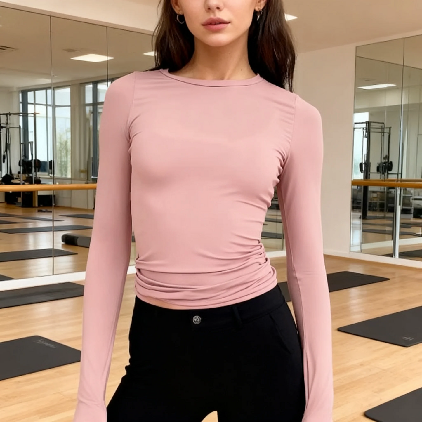 Women's Seamless Base Layer Long Sleeve Running Top