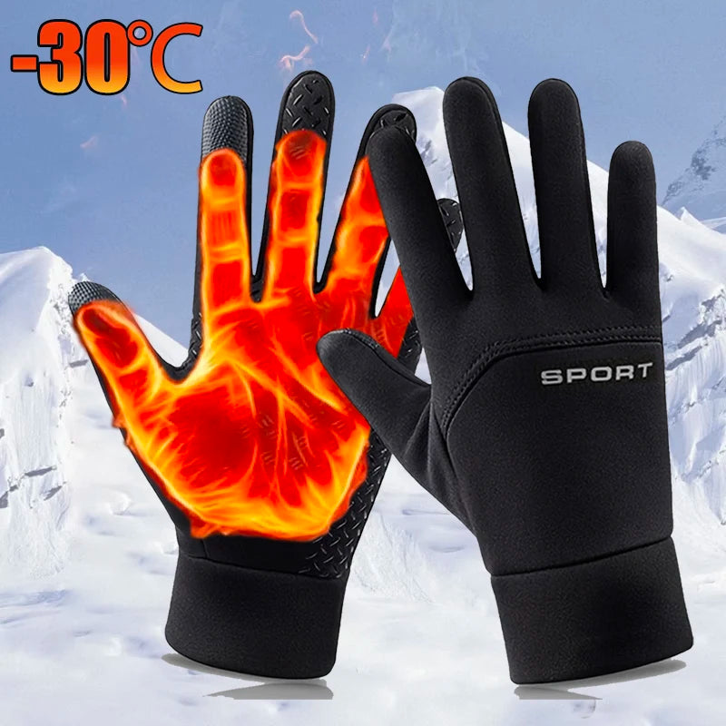 Winter Running Gloves - Touchscreen Windproof Thermal Gloves