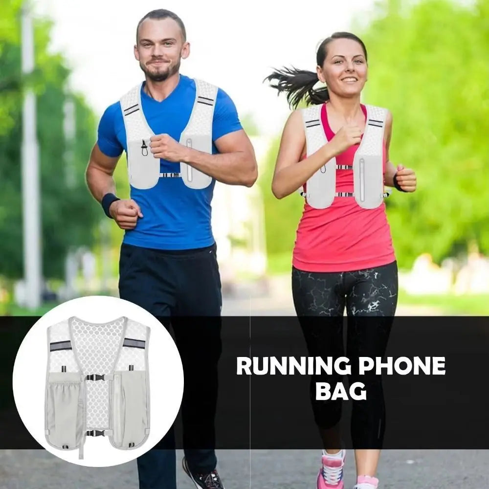 Reflective Running Vest - Waterproof Hydration Pack for Running, Hiking & Cycling