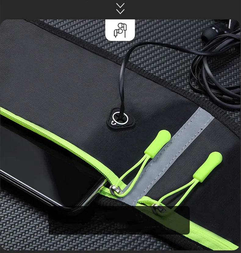 Running Belt Waist Bag - Water Resistant Phone Holder for Gym & Sports