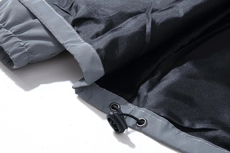 Men's Reflective Running Jacket - High-Visibility Hooded Jacket for Night Running & Cycling
