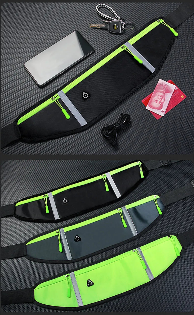 Running Belt Waist Bag - Water Resistant Phone Holder for Gym & Sports