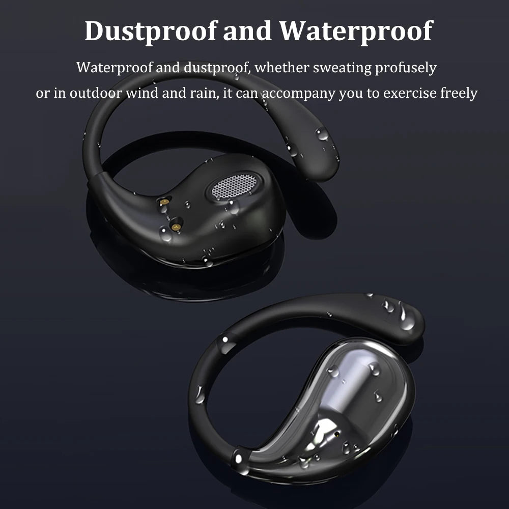 Bluetooth 5.4 Ear Hook Earbuds – Waterproof, HiFi & Touch Control