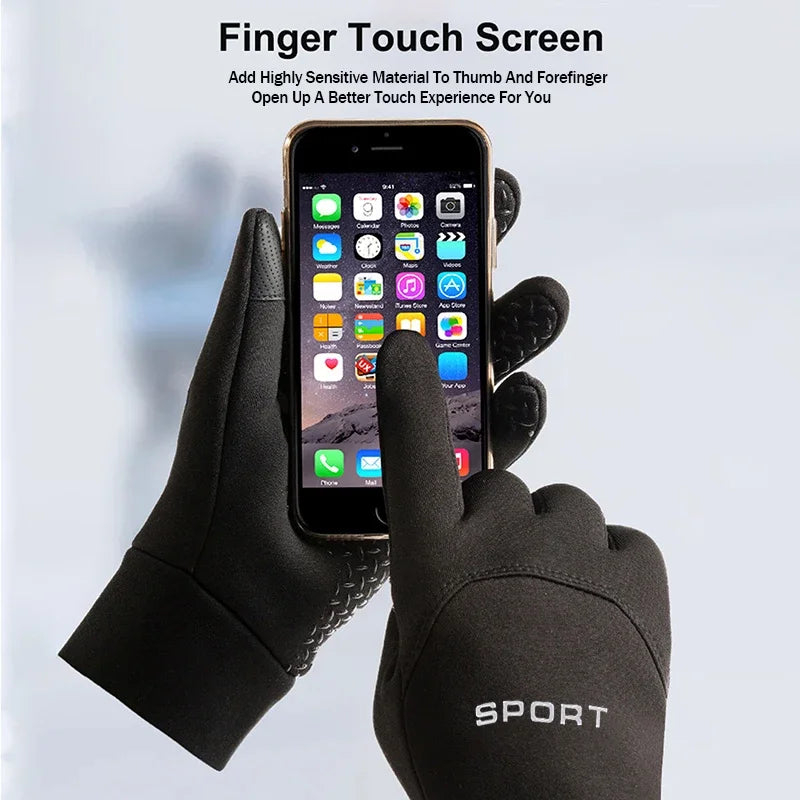 Winter Running Gloves - Touchscreen Windproof Thermal Gloves