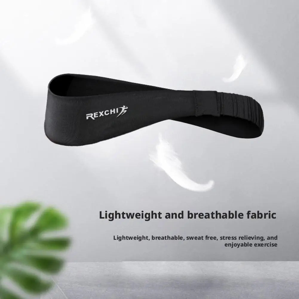Moisture-Wicking Running Headband - Non-Slip Elastic Sweatband