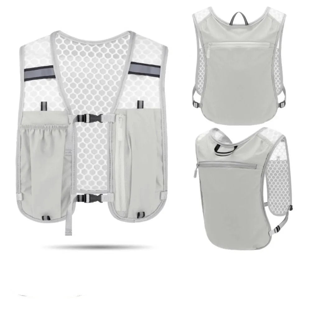 Breathable Running Hydration Vest - Waterproof Reflective Pack for Multi-Sport
