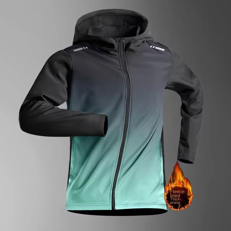 Men's Quick-Dry Running Jacket with Fleece Lining