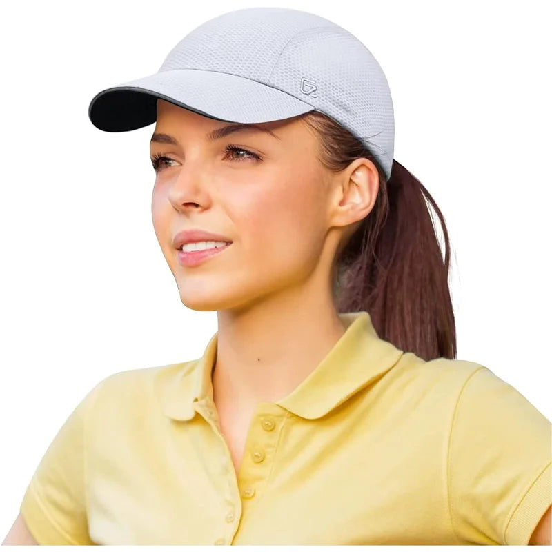 Women's Lightweight Running Hat - Breathable Mesh Cap with Reflective Trim