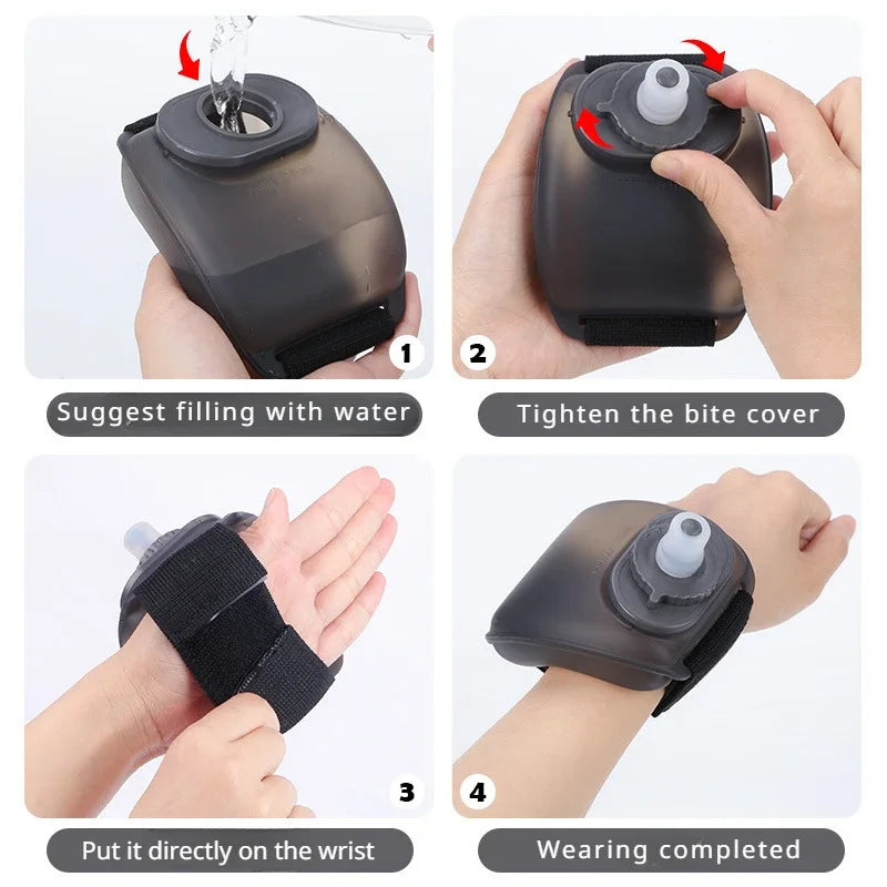 Wrist Water Bottle for Running & Cycling