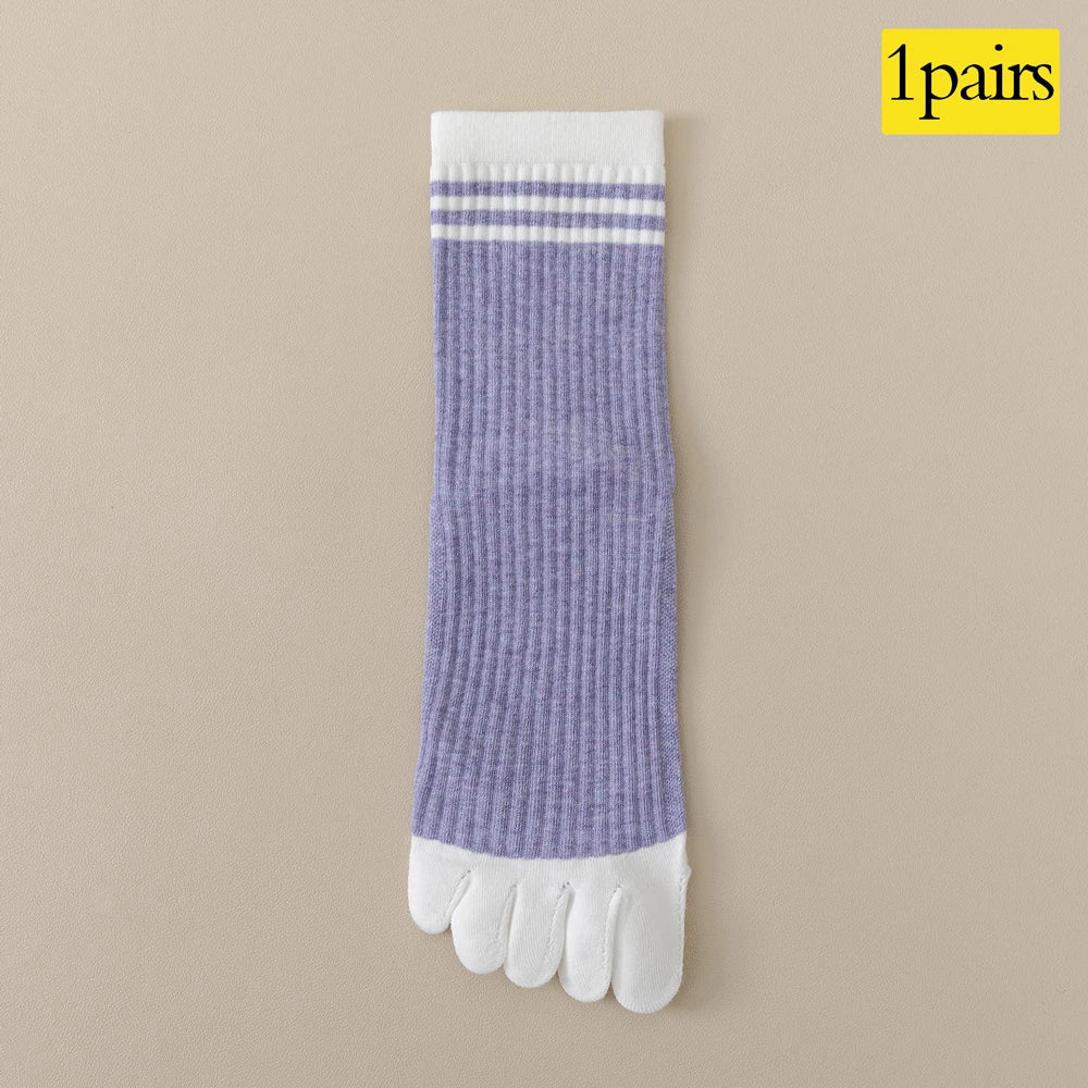 Women's Five Finger Toe Socks – Cotton Blend Running & Casual Socks