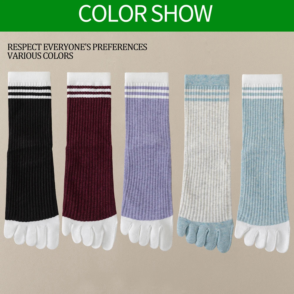 Women's Five Finger Toe Socks – Cotton Blend Running & Casual Socks
