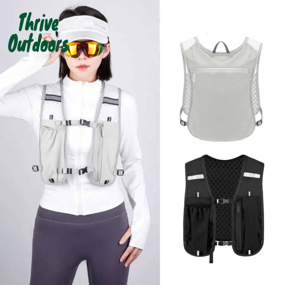 Reflective Running Vest - Waterproof Hydration Pack for Running, Hiking & Cycling