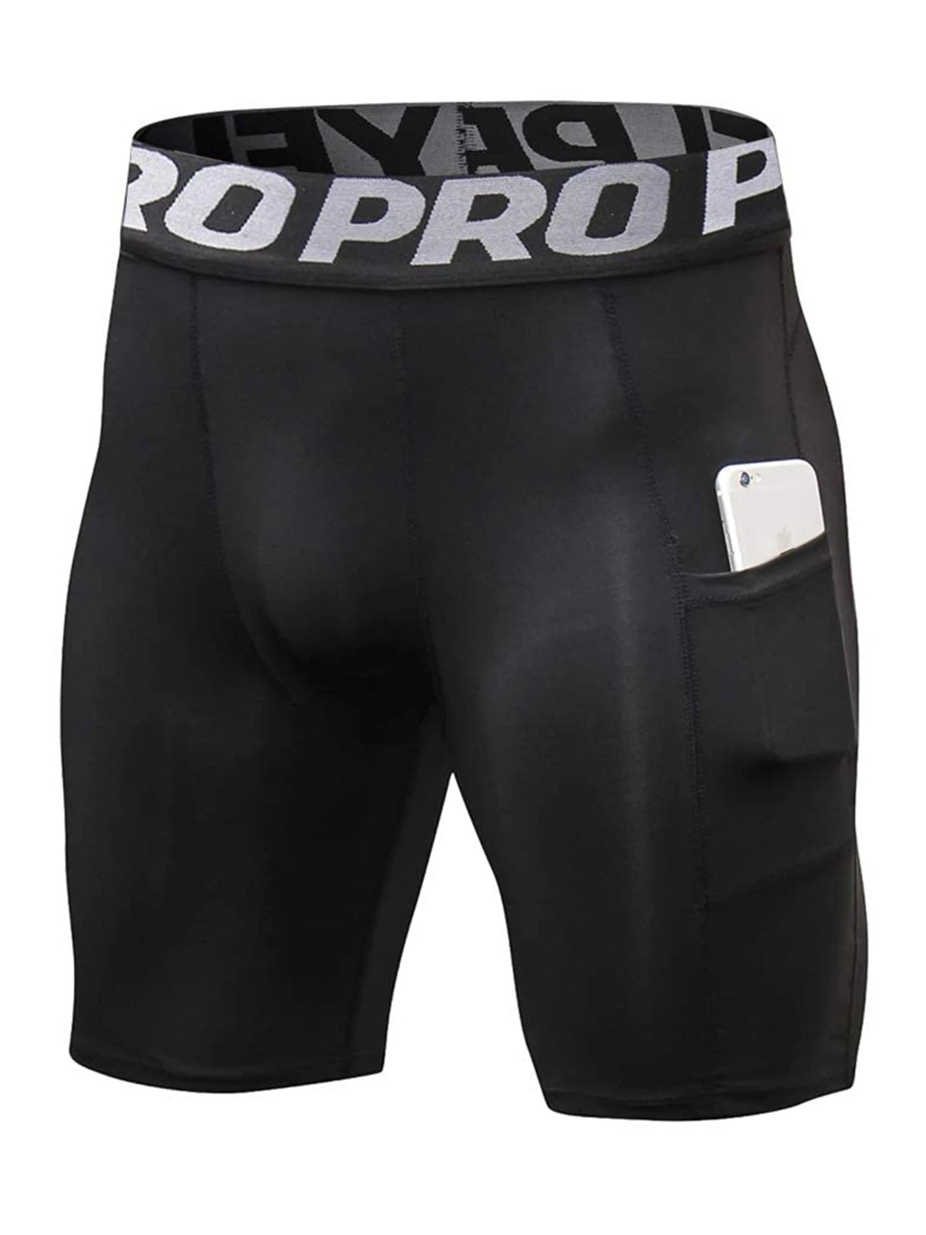 Men's Compression Base Layer Shorts - Athletic Tights with Pockets
