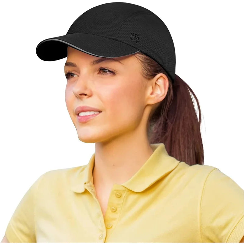 Women's Lightweight Running Hat - Breathable Mesh Cap with Reflective Trim