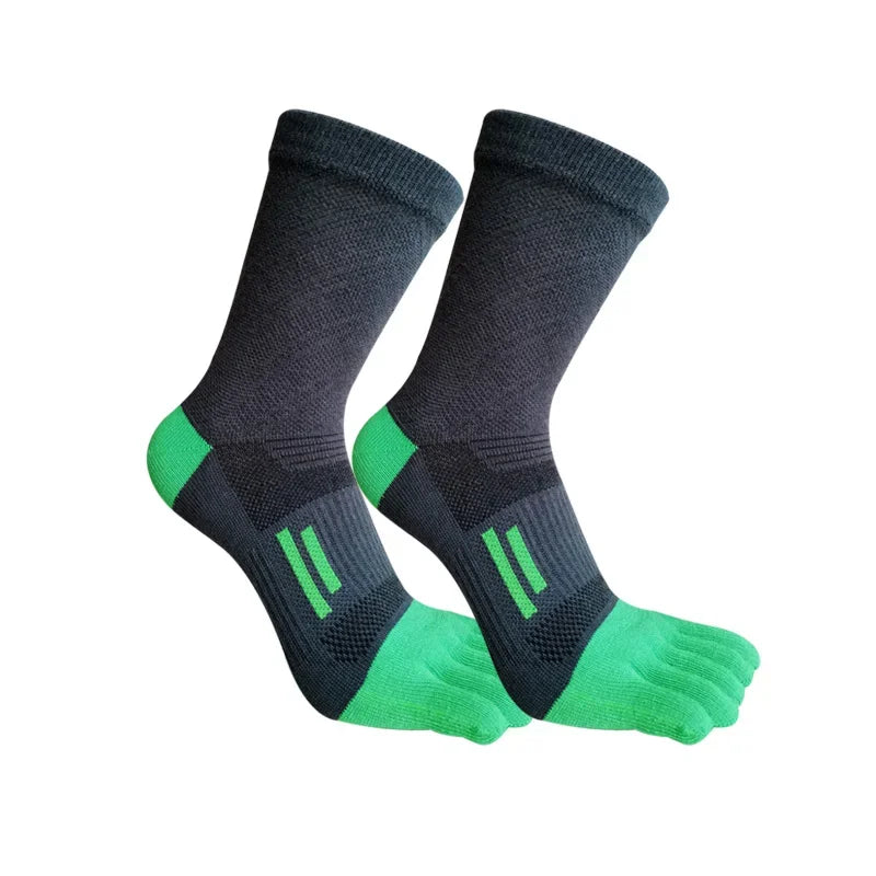 Men's Compression Five Finger Toe Socks – Cotton Running Socks